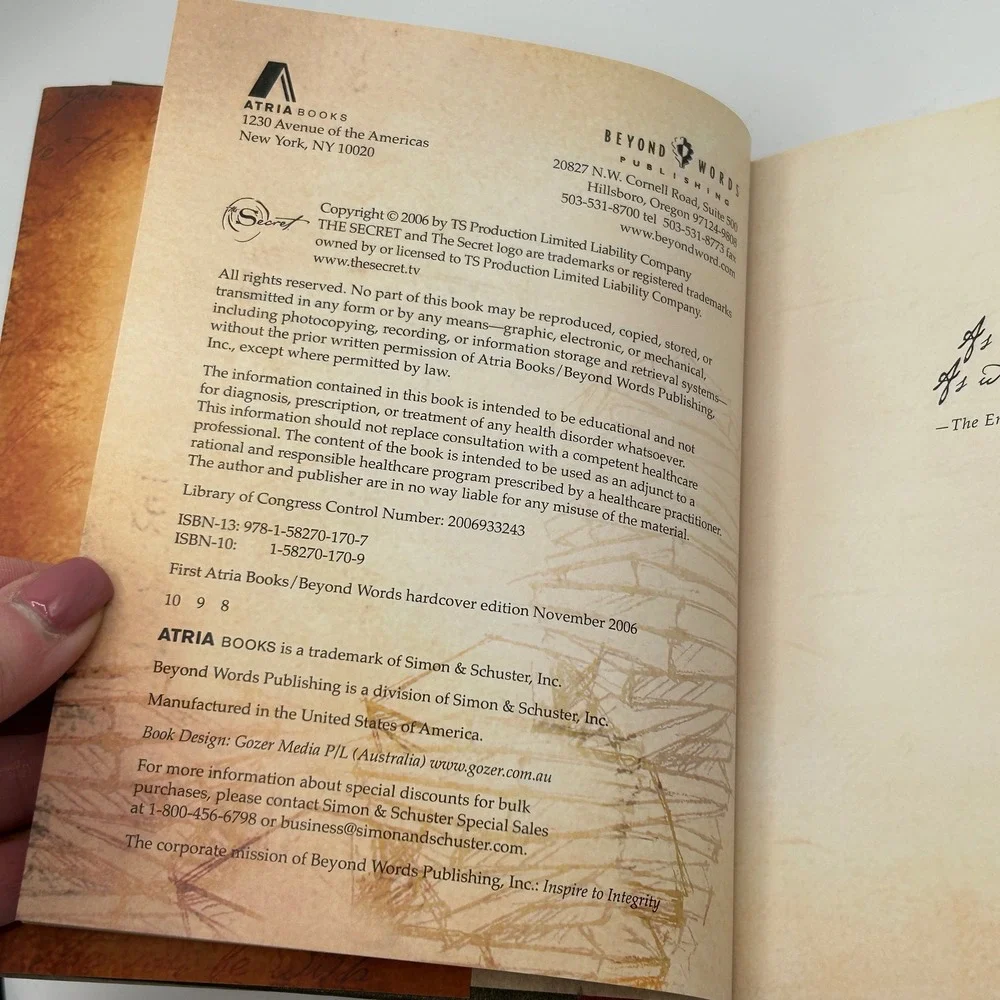 The Secret Rhonda Byrne Hardcover 2006 Body Mind Spirit‎ Nonfiction Self-Help